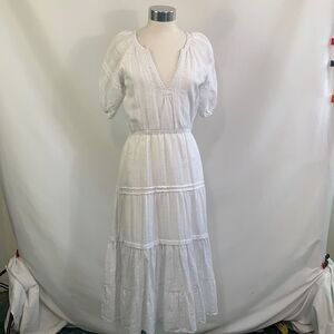 Betsey Johnson white long peasant dress